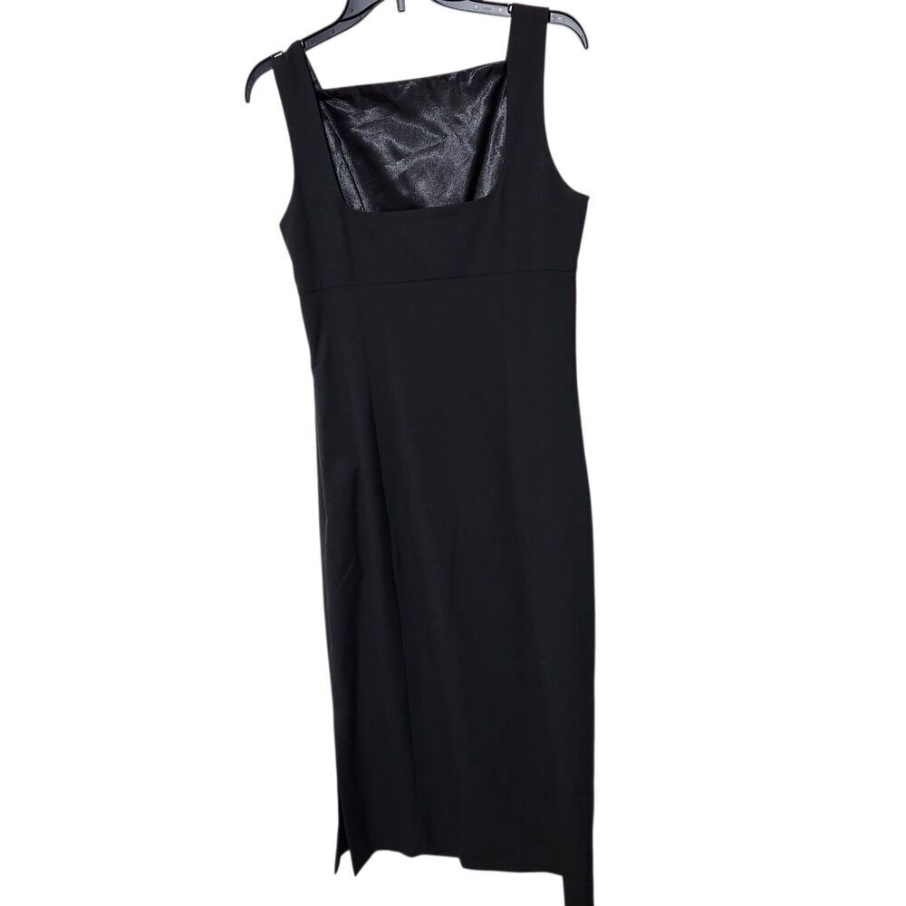Isaac Mizrahi Sheath Dress Size 10 Black Sleeveless Lined Side Zip - Picture 5 of 13